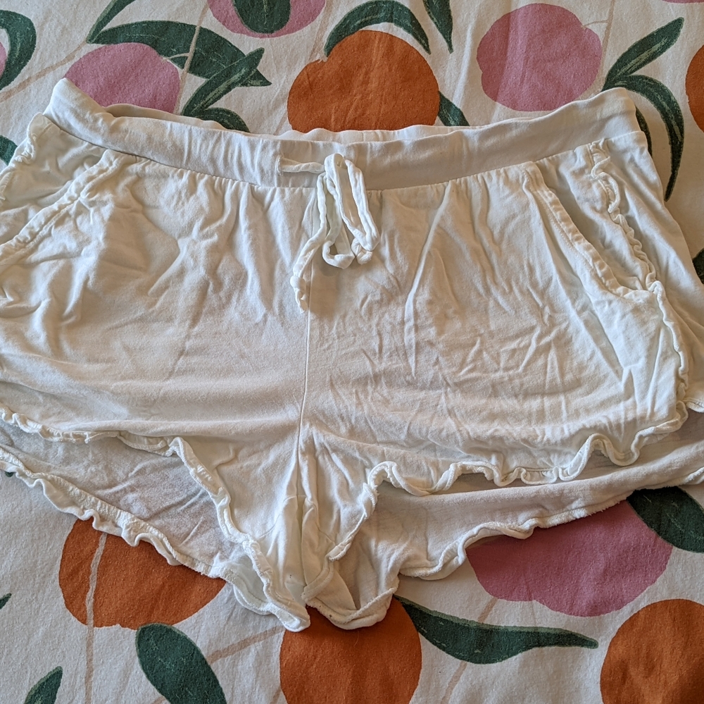 Aerie Real Soft Ruffle Hem Sleep Shorts